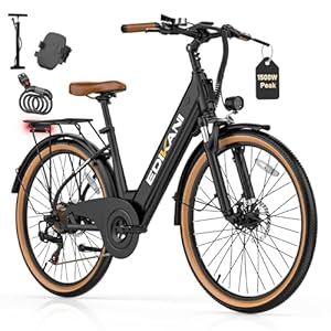 EDIKANI Electric Bike for Adults 25MPH 1500W Peak 26″