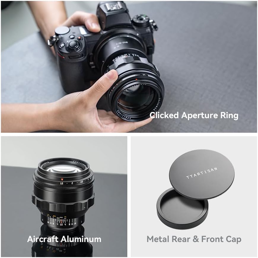 TTArtisan 75mm F1.5 Swirly Bokeh Full Frame Camera Lens Large Aperture Lens Compatible with M42 Mount Camera Lens