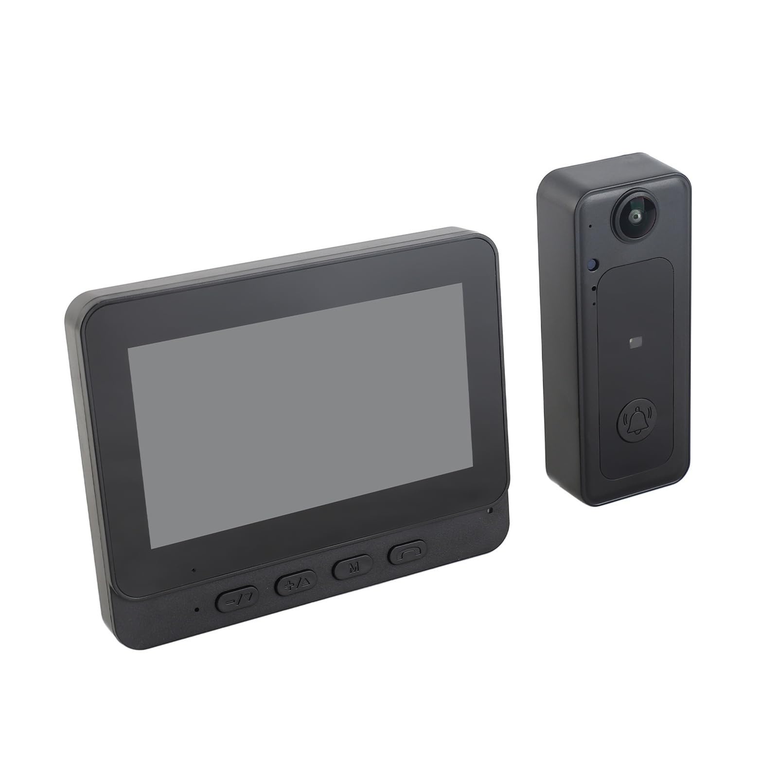 Timbre con Camara, Timbre inalámbrico 1080P de 4,3 Pulgadas con cámara y videoportero con Pantalla y visión Nocturna Gran Angular de 170°