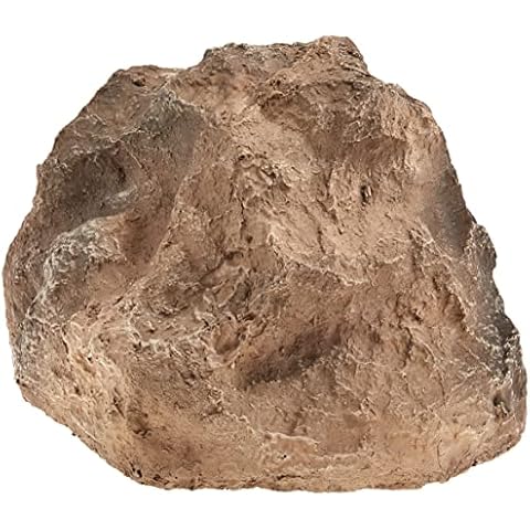 Backyard X-Scapes Artificial Rock for Landscaping Faux Rock Well Pump Cover for Decorating to Hide Pipe Fiberglass Boulder Covers Small Beige 9 in H x 13 in W x 16 in L Cover