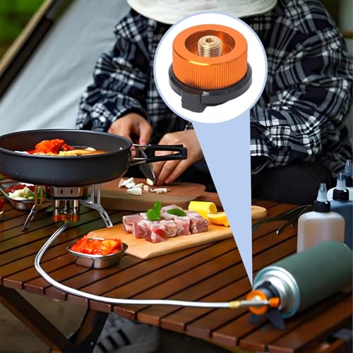 3 Stück Gaskartuschen Adapter, BBQ Barbecue Herd Stecker Gas, Gaskartuschen Adapter Schraubventil, Picknick im Freien Kochgeräte, Gaskartuschen Adapter Set für Campingkocher Brenner Herd-Anschluss