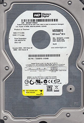 Western Digital 250GB SATA 3.5 WD2500YS-01SHB0 Disque dur interne d'archive