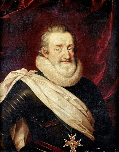 Tableaux graffiti Henri IV par Pourbus toile 60x90cm art mural moderne salon
