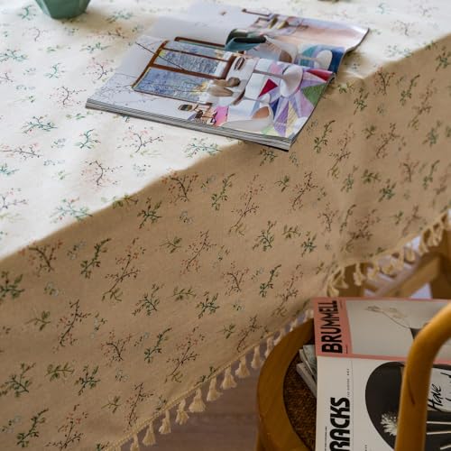 Nappe rectangulaire en lin pour buffet de fête et camping - 6