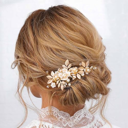 Asooll Gold Bridal Hair Clip miniatura 3