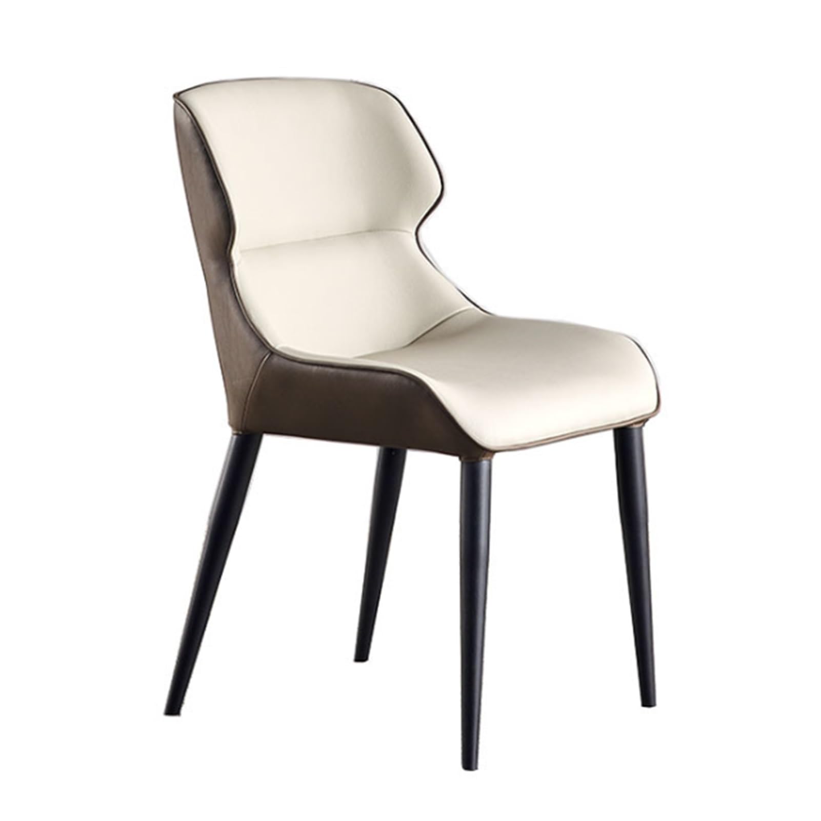 SJIALEN Kitchen Dining Chair,Backrest Leather Leisure Chairs Home Restaurant Hotel Negotiate Office Desk Dressing Table Chair Kitchen Chair (Color : Beige)