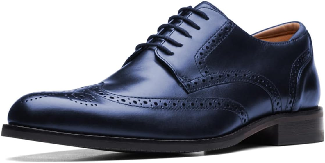 FSJ Men's Oxford Dress Shoes Classic Brogues Wing Tips Lace Up Punched Round Toe Derby Oxford Shoes Size 4-16 US