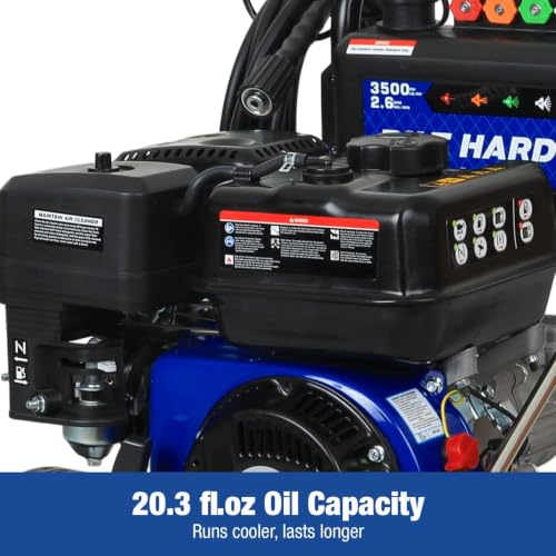 Image of BILT HARD 3500 PSI 2.6 GPM Gas Pressure Washer, 212cc 4-Stroke OHV Engine, Heavy-Duty Power Washer with Spray Gun & Wand, 5 Quick-Connect Nozzle Tips and 30 Ft Steel Braided Hose