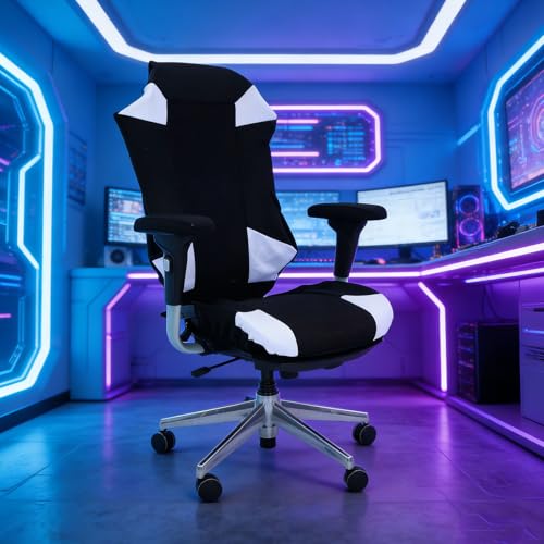 Funda para silla gaming GOOHOCHY elástica con protección de malla para asiento y respaldo 6
