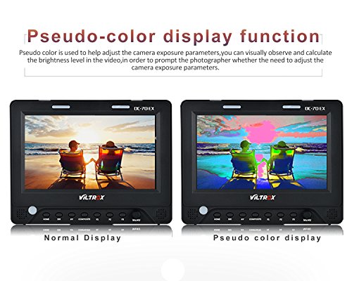 Viltrox Dc-70Ex 7" 4K Hd 1024X600 Hdmi/Sdi/Av Input Output Camera Video Lcd Monitor Display For Dslr, With Hot Shoe Adapter #TOP3