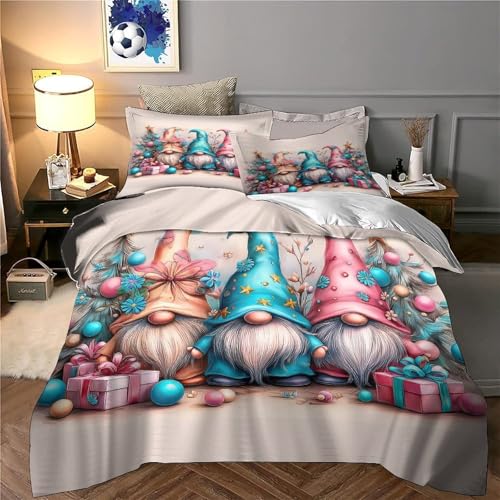 Housse de couette gnomes de Noël fermeture éclair