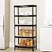 Topeakmart Storage Shelves, 5-Tier Shelving Units and Storage Adjustable Utility Shelves Heavy Duty Metal Storage Racks, 59