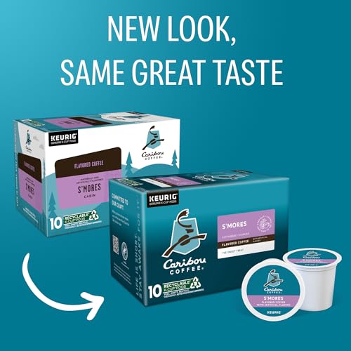 Image of Caribou S'mores Cabin Coffee, Single Serve Keurig K-Cup Pods, Medium Roast Coffee, 60 Count (6 Packs of 10)