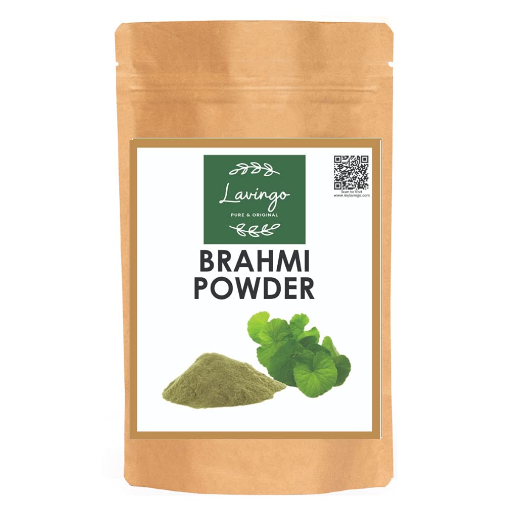 Brahmi Or Gotu Kola Powder (Bacopa Monnieri) | 250 g | 8.81 Oz | Promotes Hair Growth | Ayurvedic Herb for The Intelligence | Eco-Friendly Packaging- by Lavingo