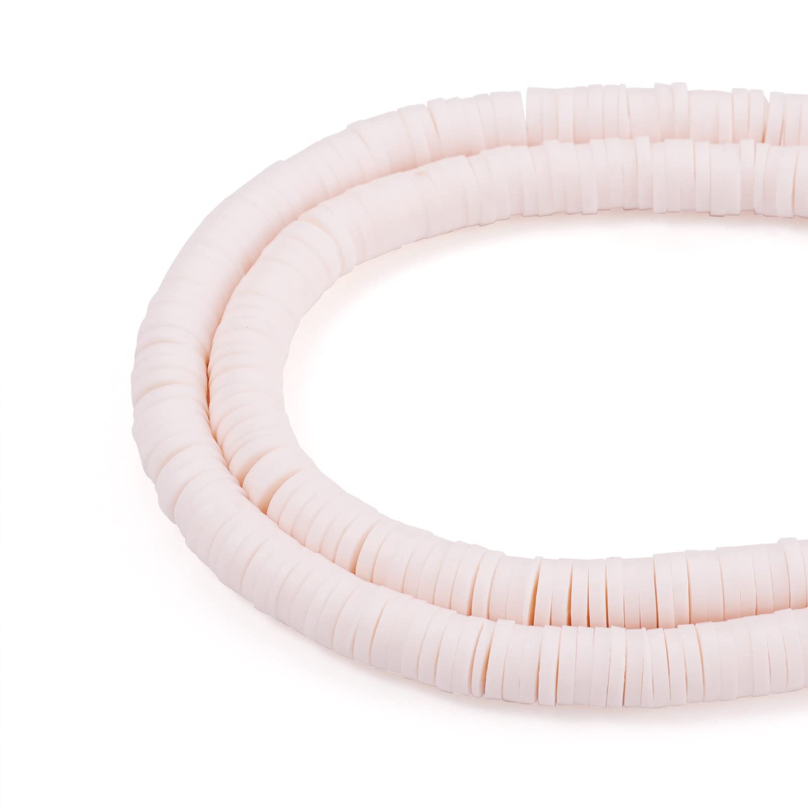 350 Pz/lotto 4/6mm Piatto Rotondo Perline di Argilla Polimerica Fatti A Mano Heishi Disco Branelli Allentati del Distanziatore per Monili Che Fanno Braccialetti FAI DA TE Collana-43,6mm