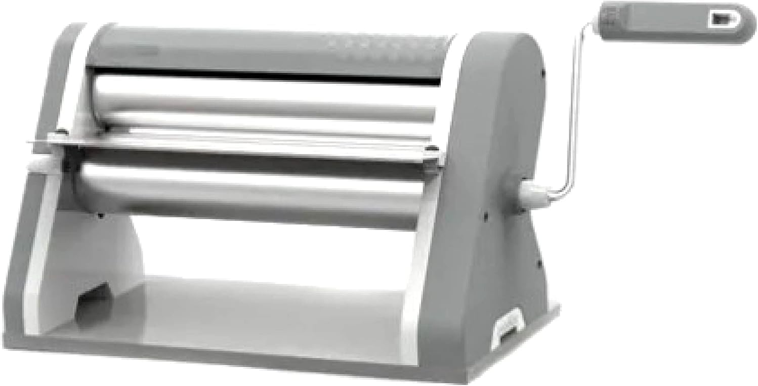11in (28cm) Chrome Dough Laminator Cylinder - Pasta Maker with Thickness Control - Grey
