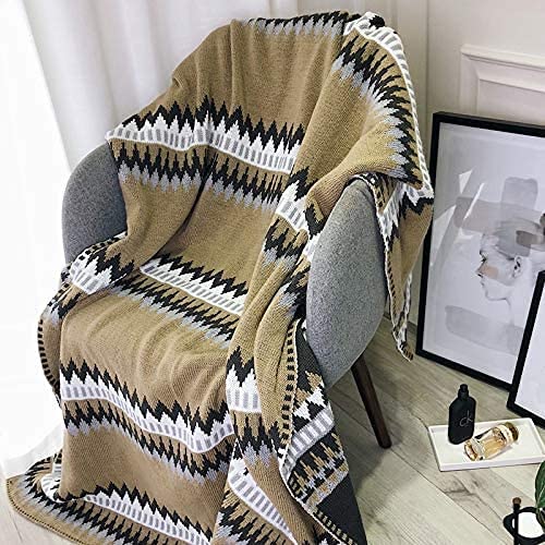 Retro Stijl Amerikaanse Woonkamer Decoratieve Gestreepte Gebreide Deken Sofa Gooi Deken Home Decor 130Cm bij 170Cm - Image 3