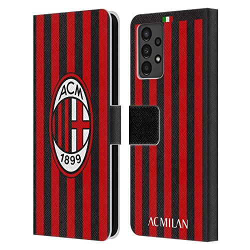 Housse AC Milan Samsung A13 Coque Portefeuille Cuir pour Supporter au Quotidien