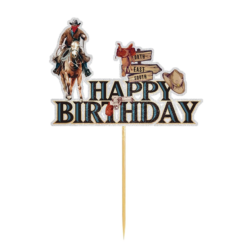 Decorazioni per torta stile cowboy rodeo, decorazione a forma di