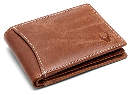 Image of WildHorn Tan & Black Leather Men's Wallet (699710)