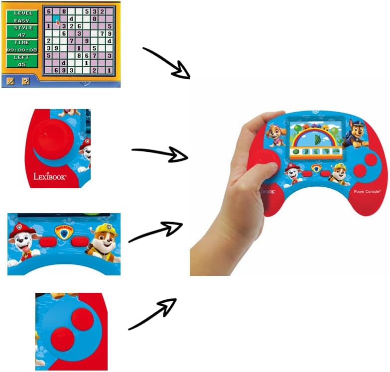 Miniatura 4 de Lexibook, Paw Patrol Power Console - Consola de juegos bilingüe educativa con 100 actividades en inglésespañol, JCG100PAi2