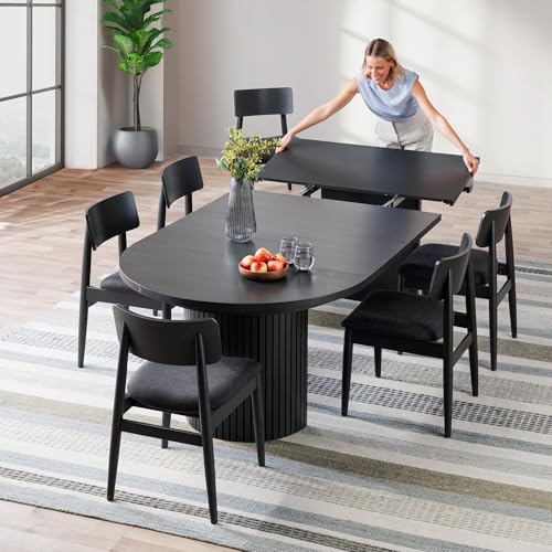 Transformer Table - Solid Wood Extendable Round Dining Table Set