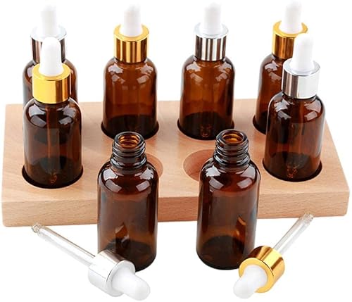 Harilla Juego de botellas de degustación de 8 piezas de material sensorial de madera,