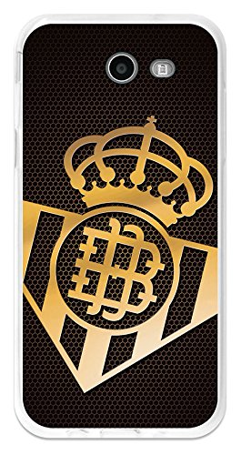 BeCool TPU-SG238-RBB11 - Funda Gel Flexible Real Betis Balompié para Samsung Galaxy J3 2017 diseño Escudo 2, Multicolor