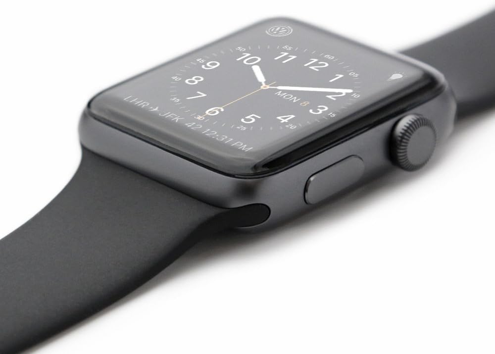 ArmorSuit Apple Watch 42mm (Series 2/3 Compatible) Screen Protector (2 Pack) Full Coverage MilitaryShield Screen Protector for Apple Watch 42mm (Series 2/3 Compatible) -HD Clear Anti-Bubble