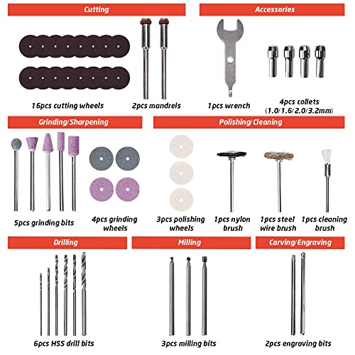12V Cordless Rotary Tool - Antol Battery Powered Rotary Tool Kit - 1 Hour Fast Charger, 6 Variable Speed, Perfect For Cutting, Grinding, Wood Carving, Engraving, Polishing And Drilling, 49 Accessories #TOP1