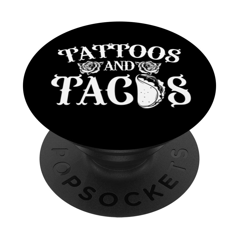 Taco Lover Tattoo Master Gift Funny Mexico Tattoo PopSockets PopGrip: Swappable Grip for Phones & Tablets