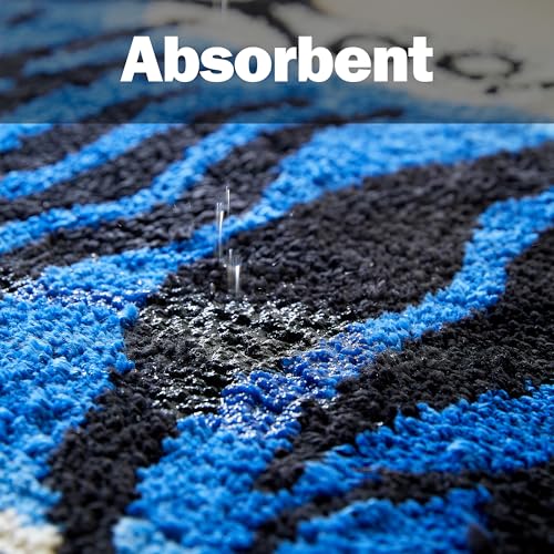 Tapete Tibetano Tigre 5x3.3 ft Azul Lavable Antideslizante miniatura 5
