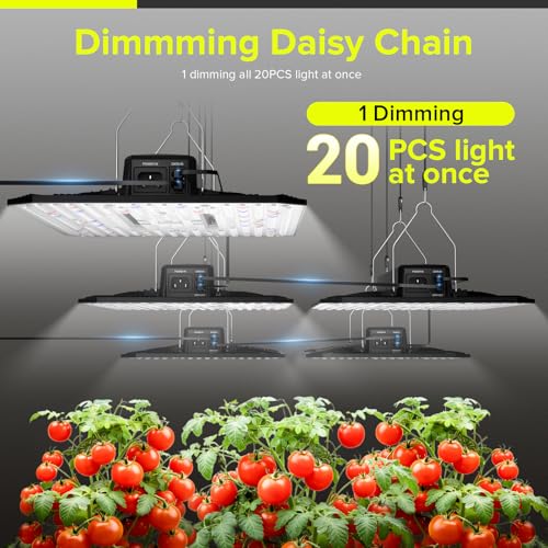 UAP1200 LED Grow Light for Indoor Plants, 120W Plant Lights with Commercial Full Spectrum, Dimmable, High Efficiency, Deeper Penetration Growing Lamps for Seedlings Veg Bloom in 2x2, 3x3 Grow Tent