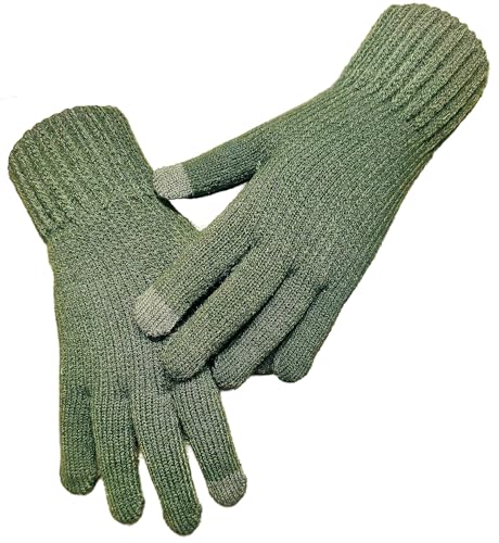 Luva de Frio Par Lã Touch Screen Celular Esquenta Inverno Luvas Moto Verde