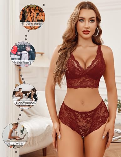 Avidlove Lingerie Set for Women Lace Bra and Panty Sets Sexy Underwear Bralettes Lingerie Outfits3