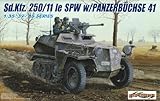 プラッツ 1/35 第二次世界大戦 ドイツ軍 Sd.Kfz.250/11 2.8cm sPzB41ゲルリッヒ砲搭載型 プラモデル