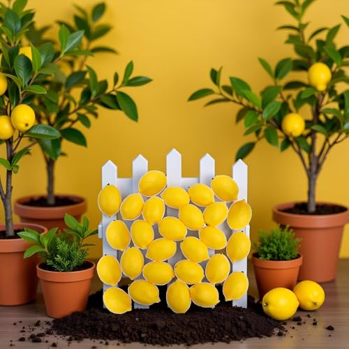 6 Stück gelbe Mini-Zitronen-Dekoration, künstliche Früchte, Zuhause, Party, Festival, Dekoration, Requisiten, hochwertige und kreative Hausküchen-Party-Dekoration, künstliche Zitrone
