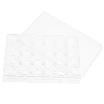 24-well Polystyrene Cell Culture Plate 2pcs for Laboratory Use | Multi-functional Design, Convenient for Sample Analysis, 24-hole Format, Cell Culture Plate for Lab