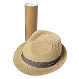 falter 24 zoll test 【UV-Schutz 50+ für kühlende Sommerhüte】- Stilvoller Fedora Trilby-Strohhut für den Sommerurlaub - Geeignet für Männer und Frauen. Perfekt für alle Sommeranlässe wie Strände, Grillpartys, Camping, Gartenpartys, Konzerte, Sportveranstaltungen und Ausflüge auf dem Land.