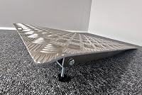 WORHAN Mobil Schwellenrampe Variable Höhenverstellung Ladeplattform Stufenrampen Rollstuhlrampe Alu Aluminium Rampe Türschwellenrampe 1TR75 – Ansicht 5