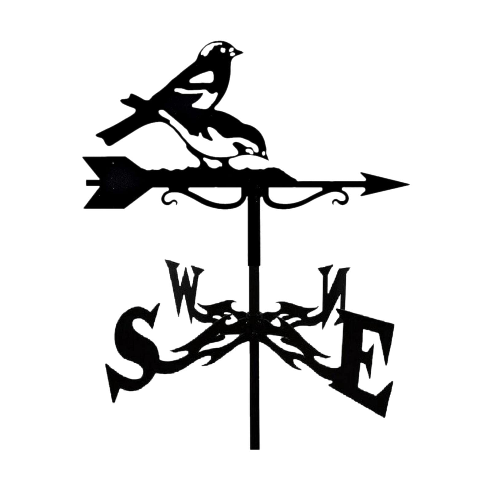 Retro Metal Weathervane Weather Vane Wind Direction Indicator Brids