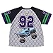 Monster Jam Grave Digger Megalodon Toddler Boys Mesh Baseball Jersey Athletic T-Shirt & Shorts Outfit Set Gray/Black 4T