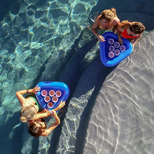 Gopong Pool Pong Rack Floating Beer Pong Set, Includes 2 Rafts And 3 Pong Balls #TOP5