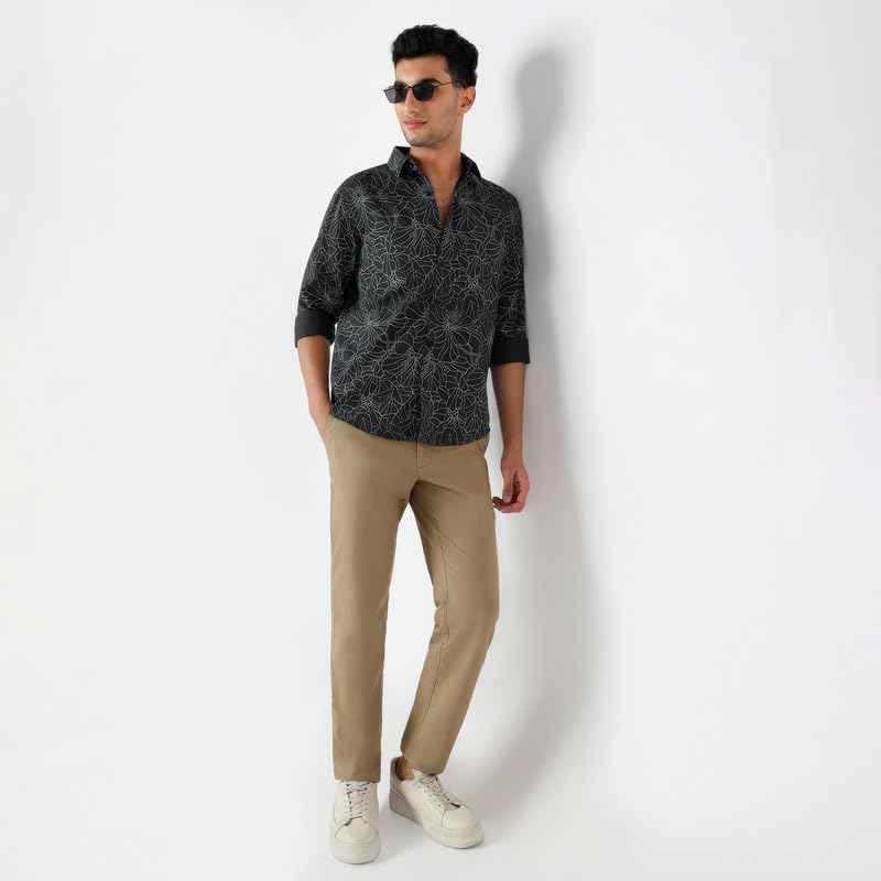 Image of MARK & ALBERT Men's Slim Fit Cotton Formal Shirt