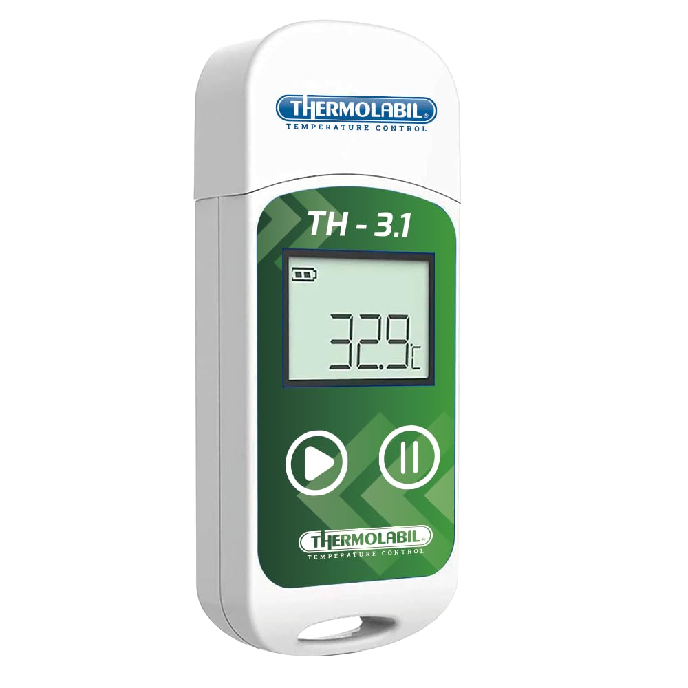 TH-3.1 USB – Termómetro/Data Logger para Nevera (Medicamentos/Vacunas) – USB – LCD – 16.000 Registros – IP65 – EN-12830, CE, RoHS – CR2032