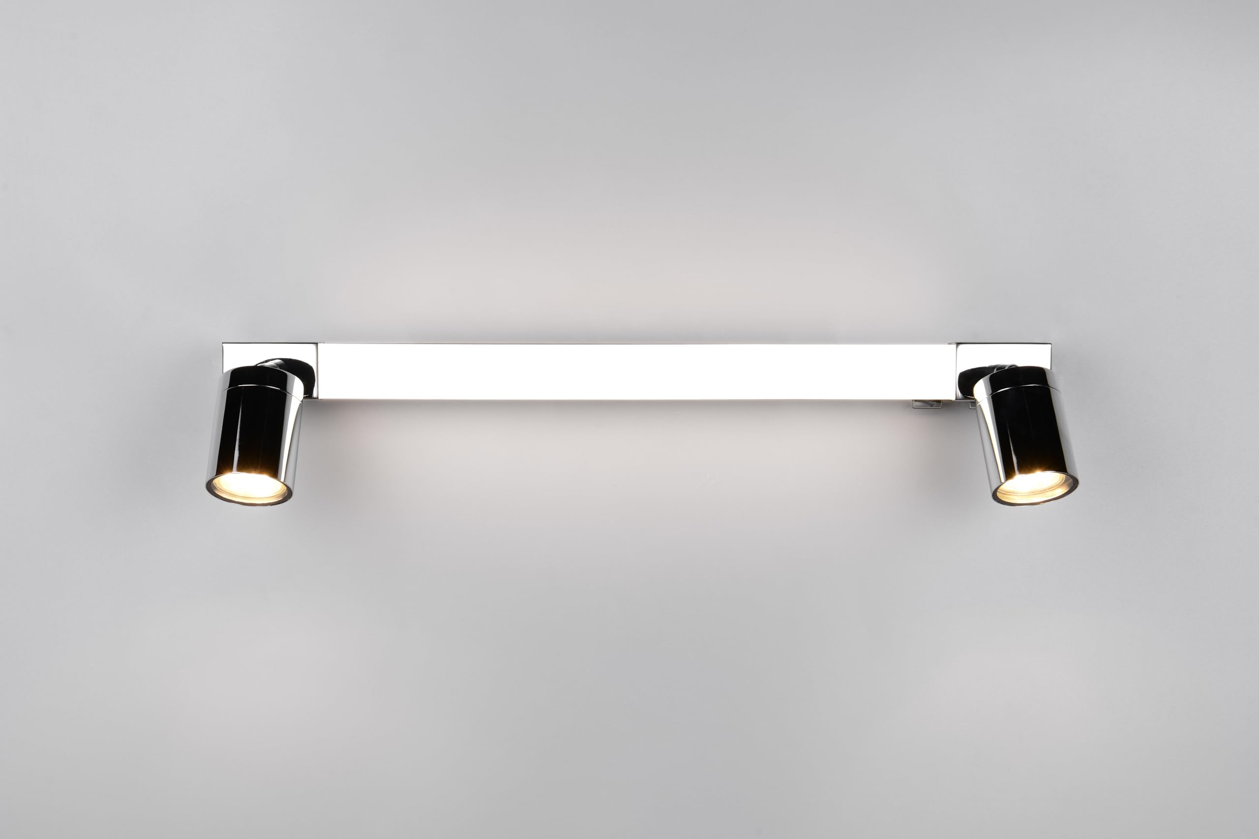 Trio Leuchten Aplique de baño LED ENRICO 281470306, metal cromado, 6,5 vatios LED, excl. 2x GU10, color de luz ajustable