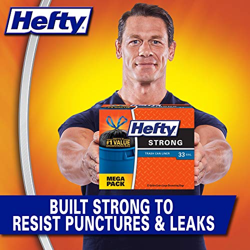 Hefty Strong Large Trash Bags, 33 Gallon, 48 Count (Pack of 3), 144 Total - image 2