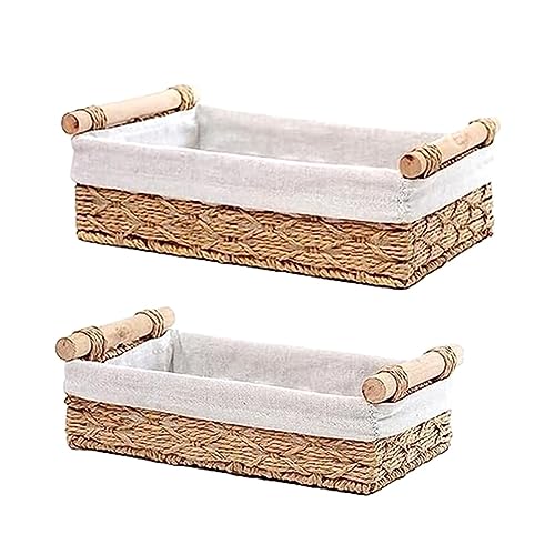 Hanabitx Caja de almacenamiento de papel cesta portaobjetos de escritorio cesta portaobjetos para llaves de bandeja portaobjetos de mesa cesta portaobjetos para aperitivos