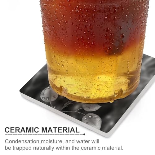 Dessous de verre absorbants en céramique de qualité supérieure et liège - 5