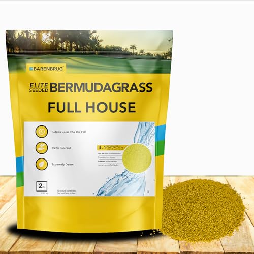 Outsidepride Full House Bermuda Grass Seed Mix - 2 lbs. Premium Warm Season Turf Blend of Traffic & Drought-Tolerant Monaco & Hollywood Bermuda Grass Seeds for Lawn, Golf Courses & Fairway...